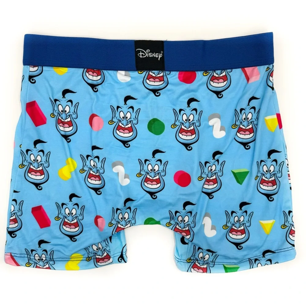 Disney Aladdin Genie Crazy Boxer Briefs Underwear Mens Size Small Blue 90s Gift
